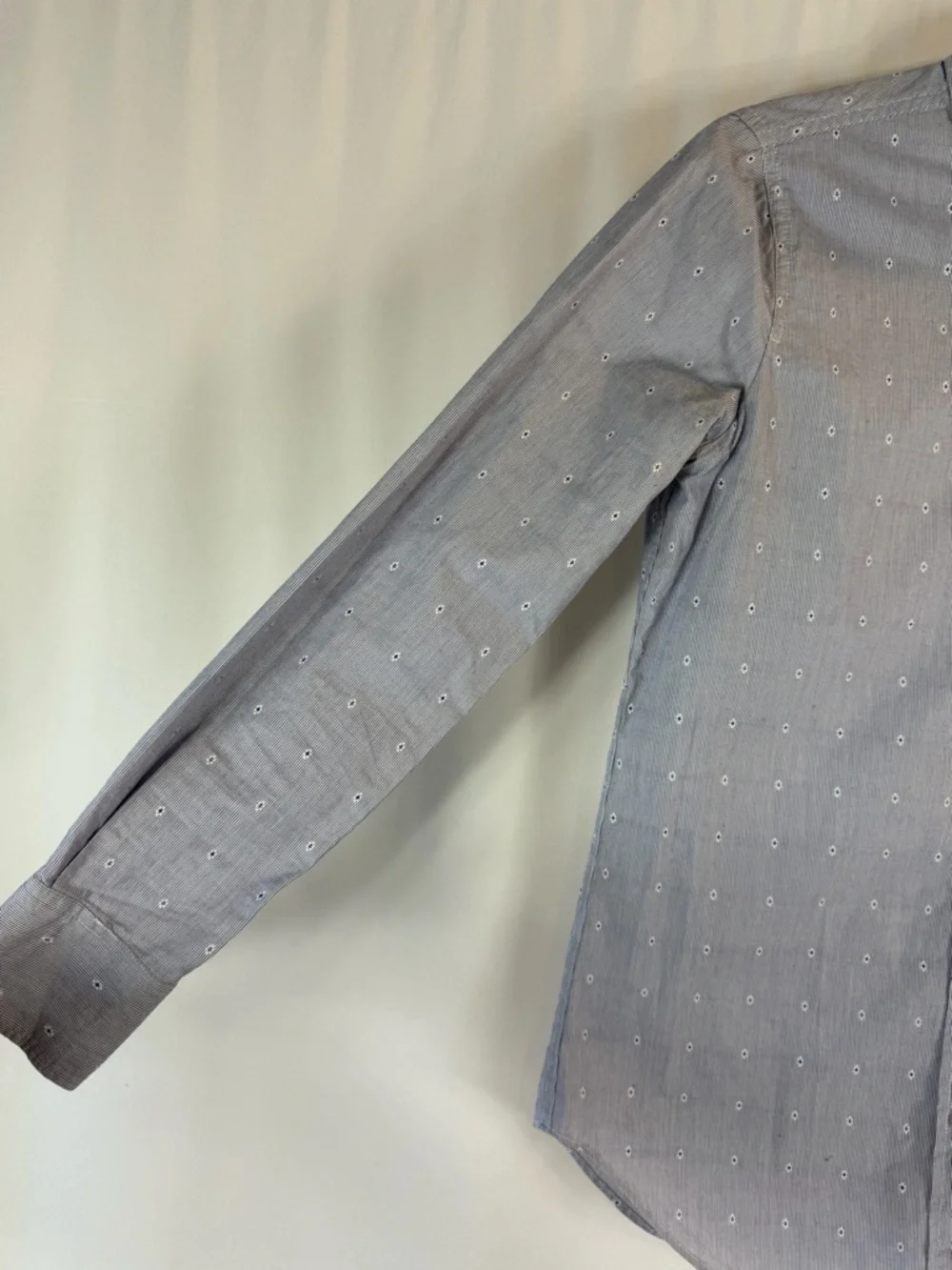 J. Crew Light Blue floral Print Cotton Button-Down Shirt size: XXS